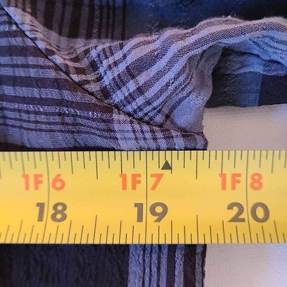 Habitat Womens Button Front Blue Black Plaid Tunic Small - Picture 11 of 15